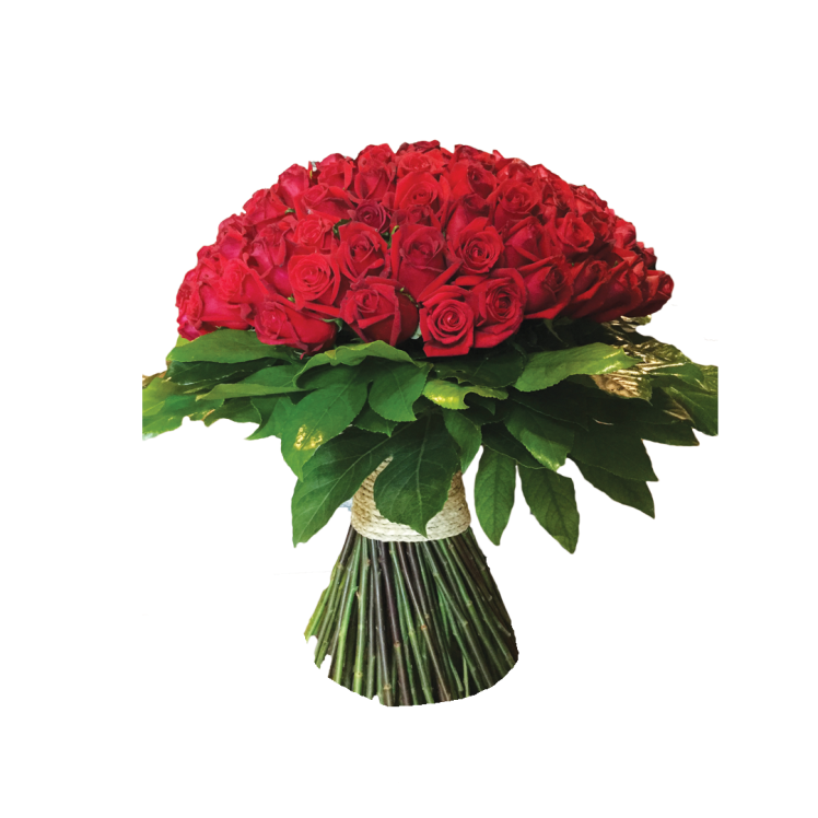 دسته گل رز 100 شاخه 