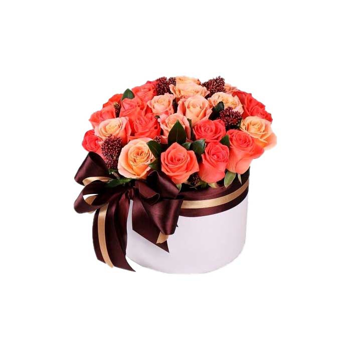 خرید و قیمت باکس گل باده سفارش باکس گل باده قیمت باکس گل رز باکس رز نارنجی باکس رز ارزان گل ایرانی ارسال رایگان